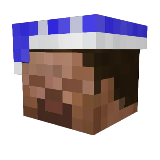 ping9 Minecraft avatar head, 3D render