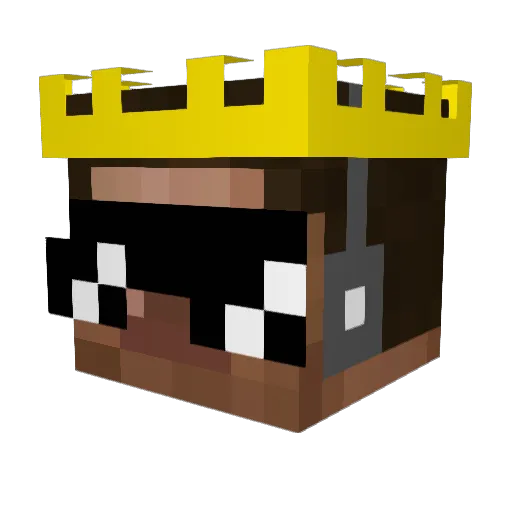 ping9 Minecraft avatar head, 3D render