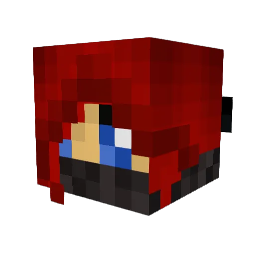 pingDeb Minecraft avatar head, 3D render