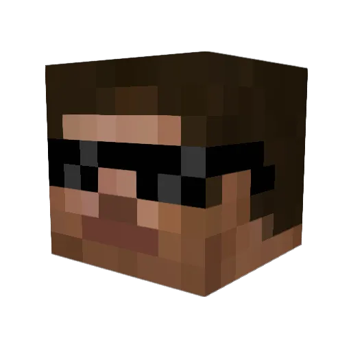 pingfan7 Minecraft avatar head, 3D render