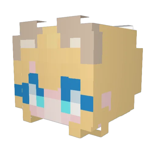 pinggu0__ Minecraft avatar head, 3D render
