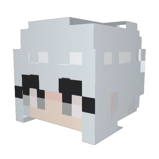 pinggu_134 Minecraft avatar head, 3D render