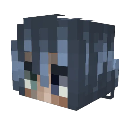 pingluee Minecraft avatar head, 3D render