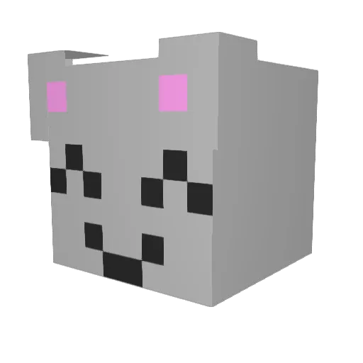 pingmanx Minecraft avatar head, 3D render