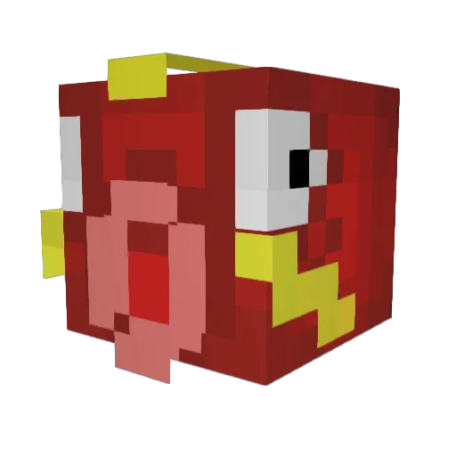 pingo_aaa Minecraft avatar head, 3D render