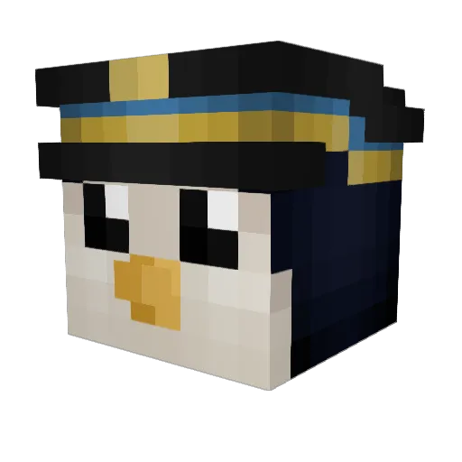 pingueny Minecraft avatar head, 3D render