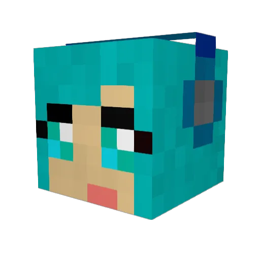 pingvinka Minecraft avatar head, 3D render