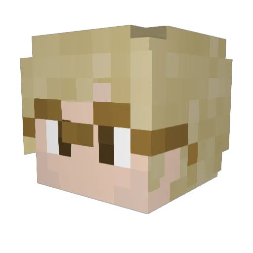 pingvinuk Minecraft avatar head, 3D render