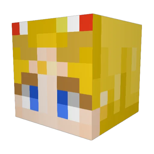 pink3gg Minecraft avatar head, 3D render