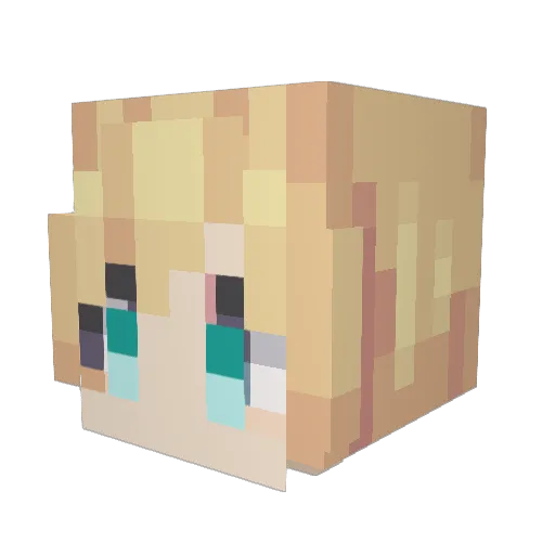 pink4men4 Minecraft avatar head, 3D render