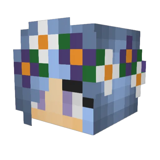 pinkWooL5456 Minecraft avatar head, 3D render
