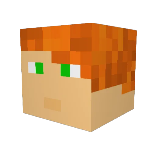 pink_daddy Minecraft avatar head, 3D render