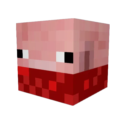 pinkbacon7 Minecraft avatar head, 3D render
