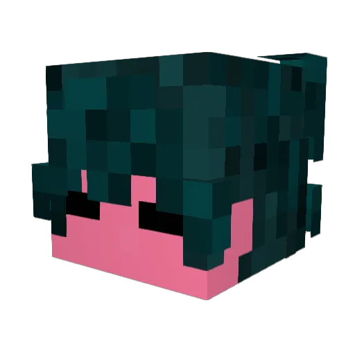 pinkbanner Minecraft avatar head, 3D render