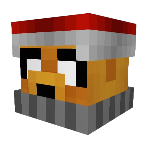 pinkchlochlo Minecraft avatar head, 3D render