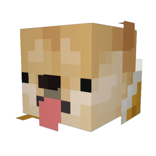 pinkchoco Minecraft avatar head, 3D render