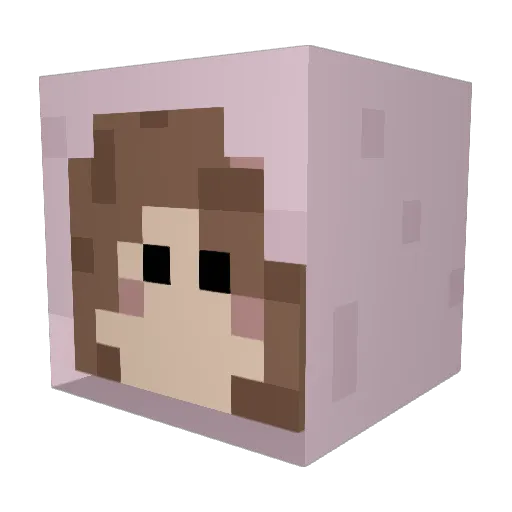 pinkcloudsz Minecraft avatar head, 3D render