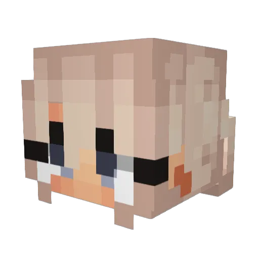 pinkcorn04 Minecraft avatar head, 3D render