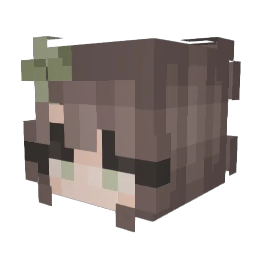 pinkcricketss Minecraft avatar head, 3D render