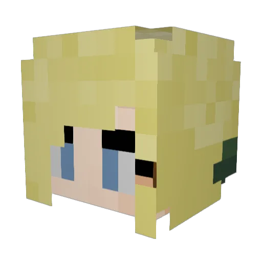 pinkdozermari Minecraft avatar head, 3D render