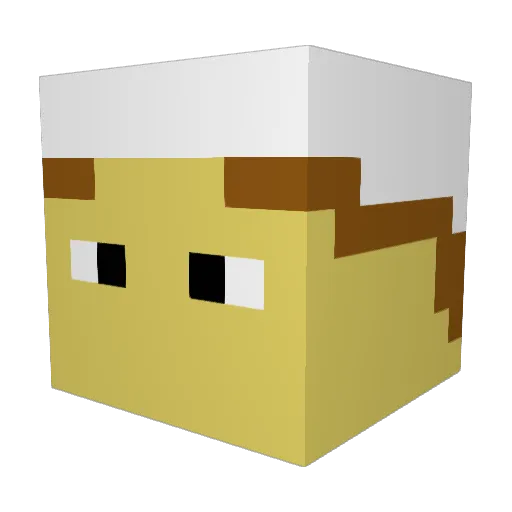 pinkelefante Minecraft avatar head, 3D render