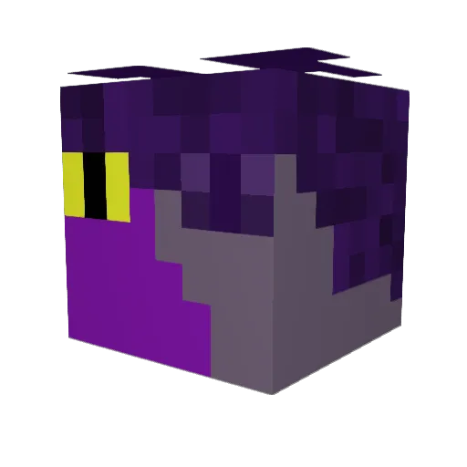 pinkenderman Minecraft avatar head, 3D render