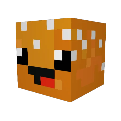 pinkfro1 Minecraft avatar head, 3D render