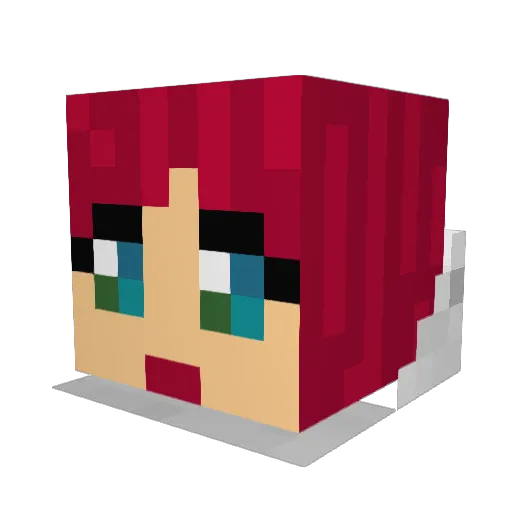 pinkheart8 Minecraft avatar head, 3D render