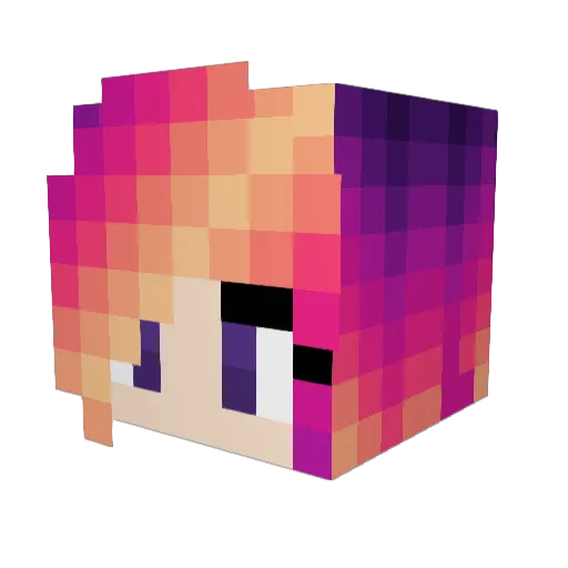 pinkiepie313 Minecraft avatar head, 3D render