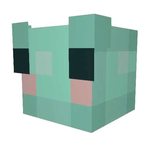 pinkiepink Minecraft avatar head, 3D render