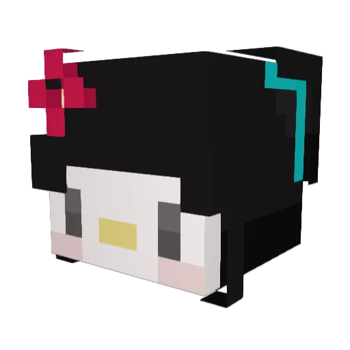 pinkiezzang Minecraft avatar head, 3D render