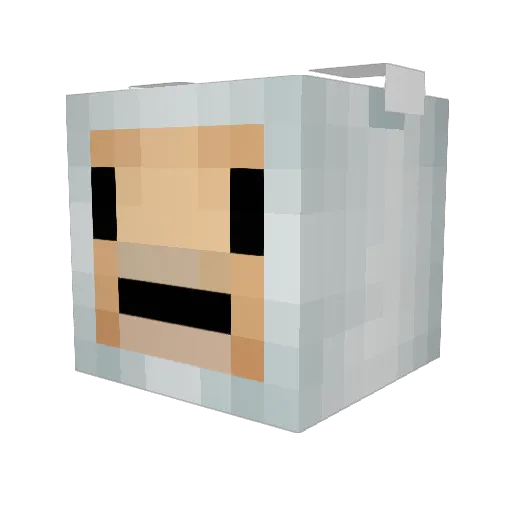pinkin28 Minecraft avatar head, 3D render