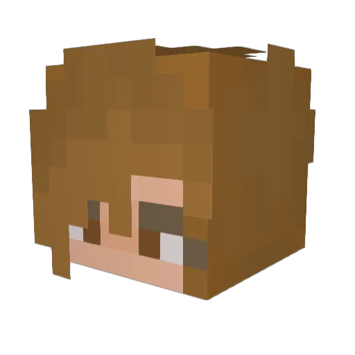 pinkishmemory Minecraft avatar head, 3D render