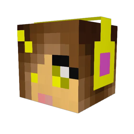 pinklilly334 Minecraft avatar head, 3D render