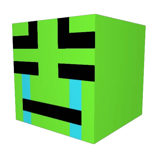 pinklol2 Minecraft avatar head, 3D render
