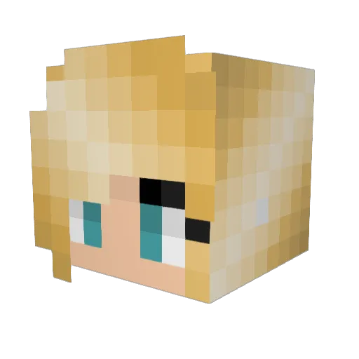 pinkminer6 Minecraft avatar head, 3D render