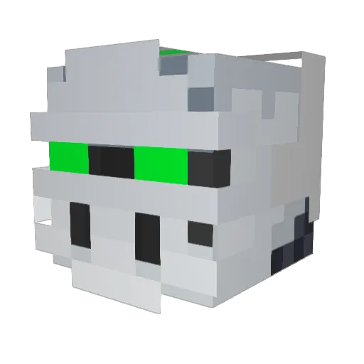 pinkobank Minecraft avatar head, 3D render
