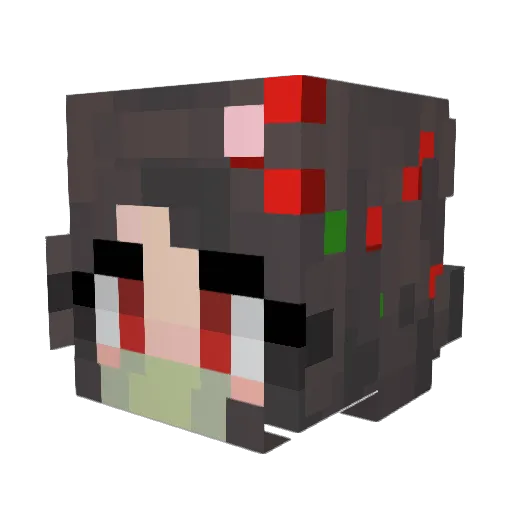 pinkpony101 Minecraft avatar head, 3D render