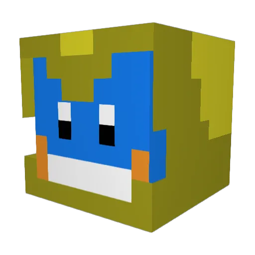pinkpotatos Minecraft avatar head, 3D render