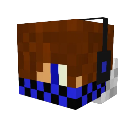 pinkribbonmonkey Minecraft avatar head, 3D render