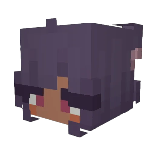 pinkseraph Minecraft avatar head, 3D render