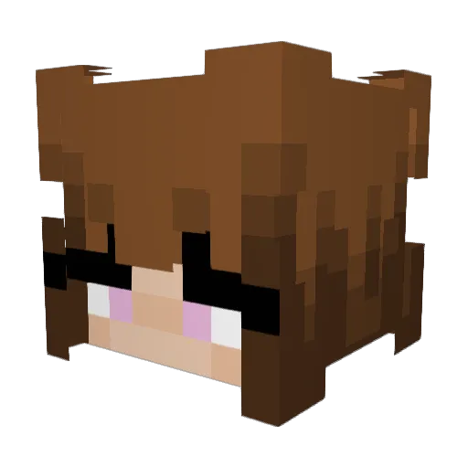 pinkthea Minecraft avatar head, 3D render