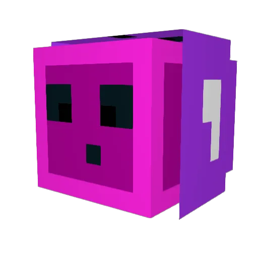 pinktoxicslime Minecraft avatar head, 3D render