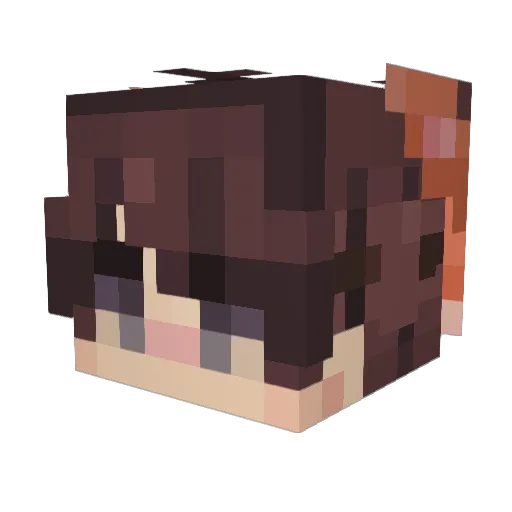 pinkuth Minecraft avatar head, 3D render