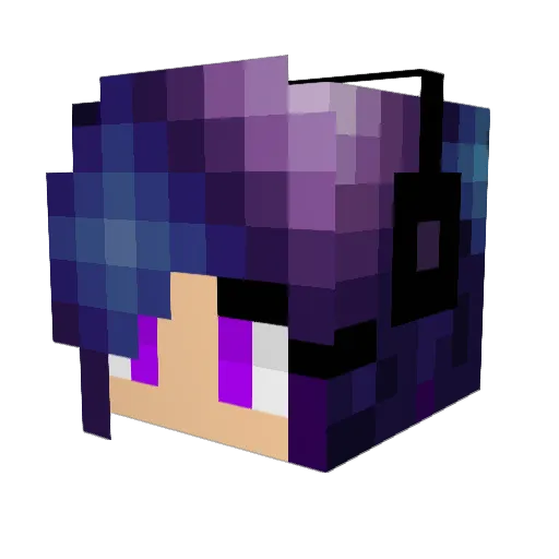 pinkwolf67 Minecraft avatar head, 3D render