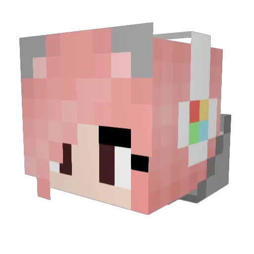pinky_pig2002 Minecraft avatar head, 3D render