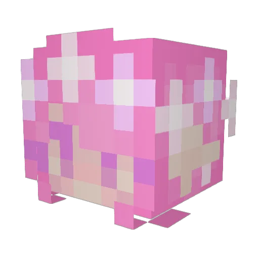 pinkybeeppy Minecraft avatar head, 3D render