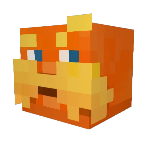 pinkylikesmen Minecraft avatar head, 3D render