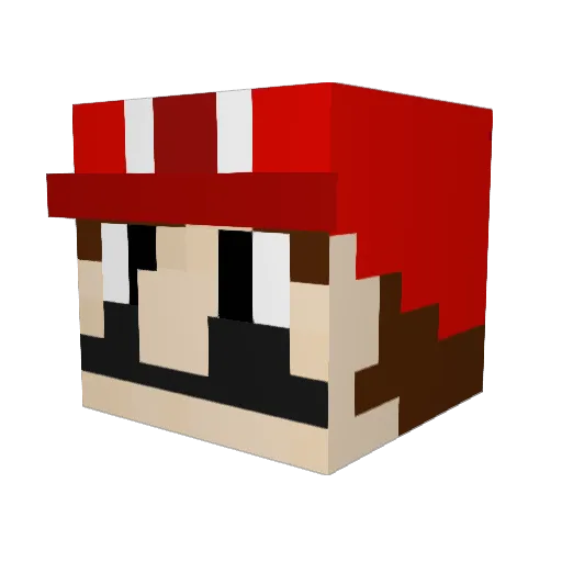 pinkypanzer Minecraft avatar head, 3D render