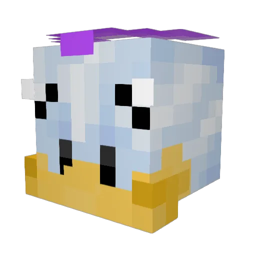 pinkyrainy Minecraft avatar head, 3D render